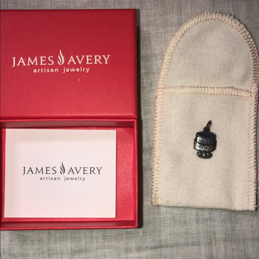 James Avery Silver Birthday Cake Charm with Box
